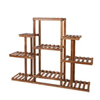 Indoor 9 Tier Wooden Plant Home Decor Stand